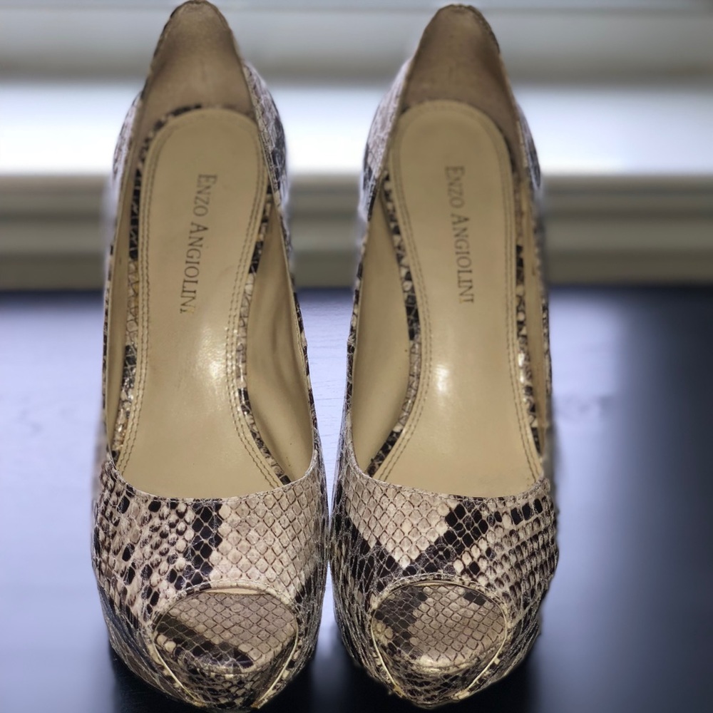 Enzo Angioloni Python Platform Heels - image 3